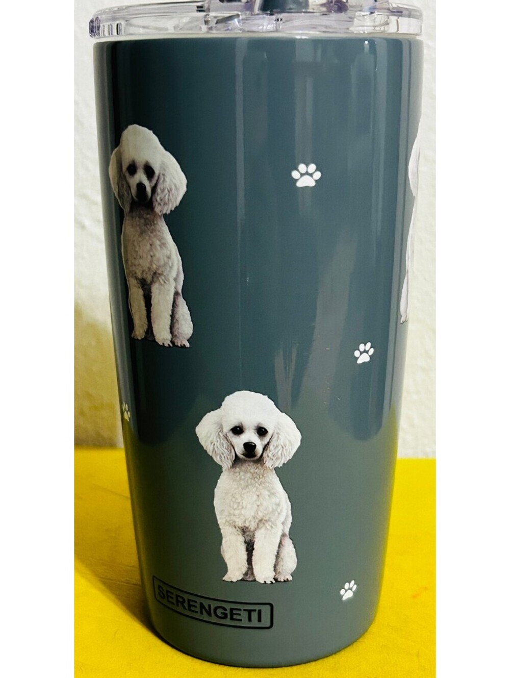 Serengeti Poodle Tumbler 16 oz Stainless Steel Insulated Travel Mug Dog Gift